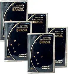 kit 5 Capa Passaporte na cor transparente em PVC