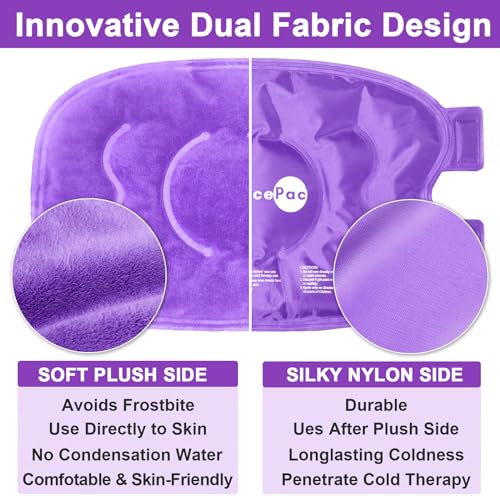 Image of AiricePac Ice Pack for Knee Pain Relief, Reusable Gel Ice Wrap for Injuries, Swelling, Knee Replacement Surgery, Cold Compress Therapy for Arthritis, Meniscus Tear and ACL, Purple
