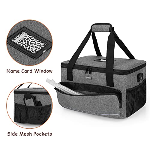 Trunab Reusable 8 Cups Drink Carrier for Delivery with Adjustable Dividers, Handle with Carrying Strap Tote Holder Insulated Bag for Beverages,Food Take Out,Outdoors - Thumbnail 4