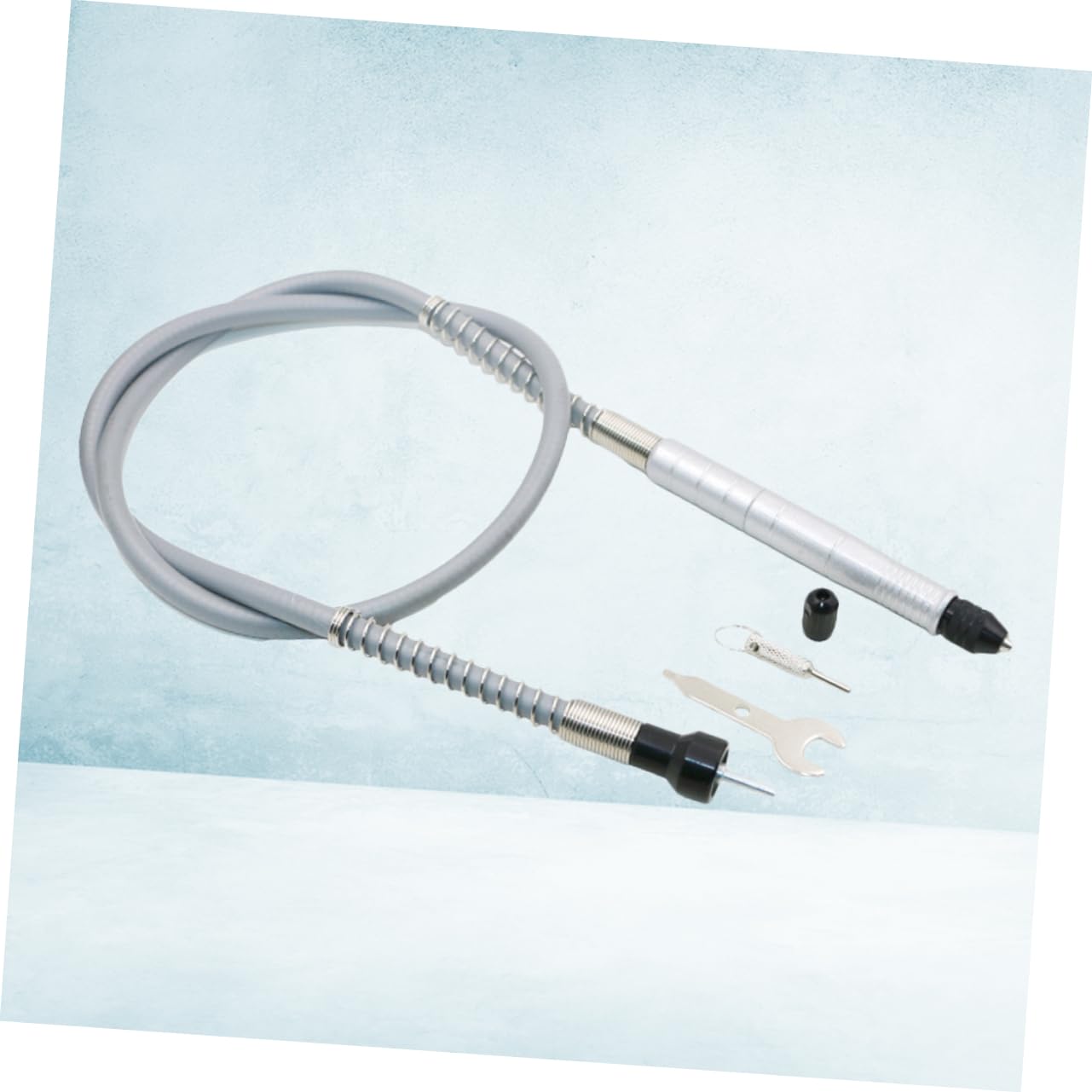 Homoyoyo Flexible Wellenverlängerung 3,2mm für Elektrowerkzeuge mit Silbernem Metallgriff und Kunststoff Geeignet zum Schleifen und Polieren mit Einfachem Anbringen