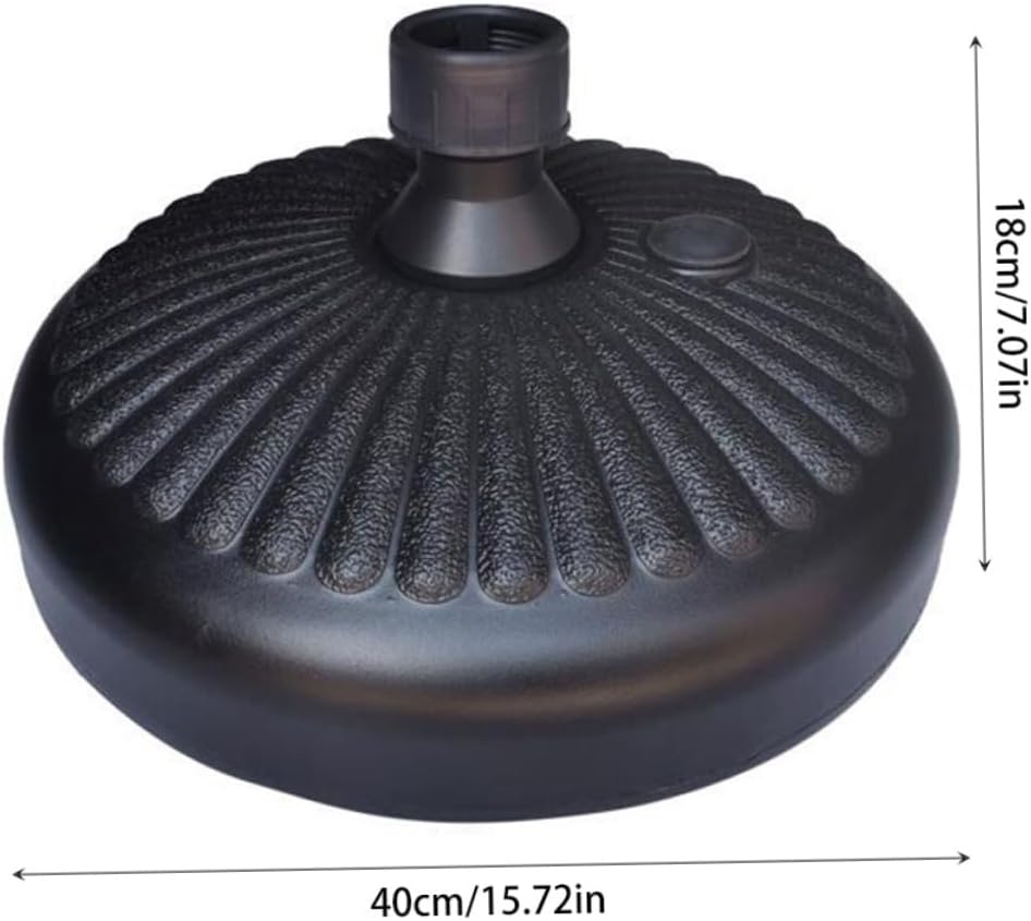 Milisten Round Plastic Water-Filled Parasol Base Black Umbrella Stand for Enhanced Stability Windy Conditions for Patios Gardens and Beaches