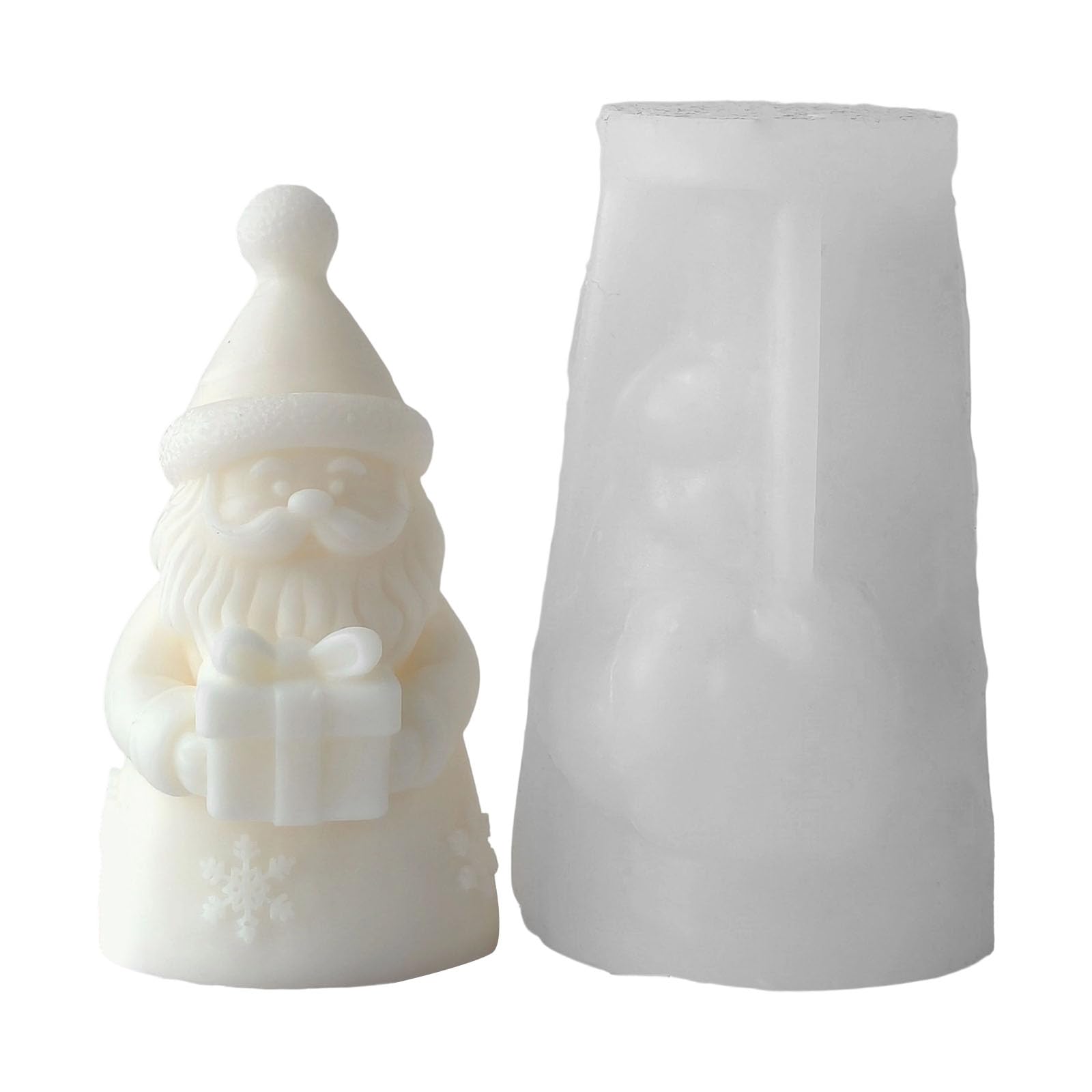 Yhplxyuus Santa Figurine Silicone Mold Christmas Theme Silicones for Soap Festival Decoration Christmas Making Mold