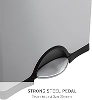 Vista 3 de simplehuman 50 Liter / 13.0 Gallon Rectangular Kitchen Step Trash Can, Brushed Stainless Steel