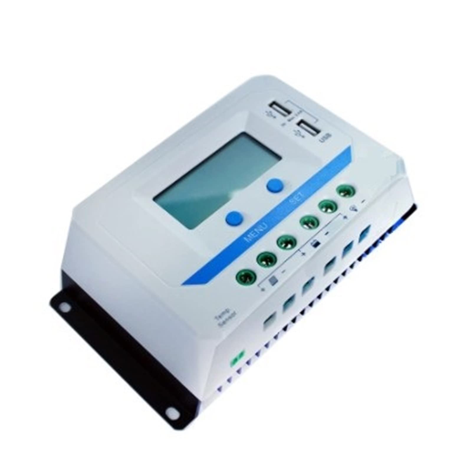 60A kontroler słoneczny 12V 24V Auto VS6024AU PWM kontroler ładowania z wbudowanym wyświetlaczem LCD i podwójnym portem USB 5V Kontroler ładowania słonecznego