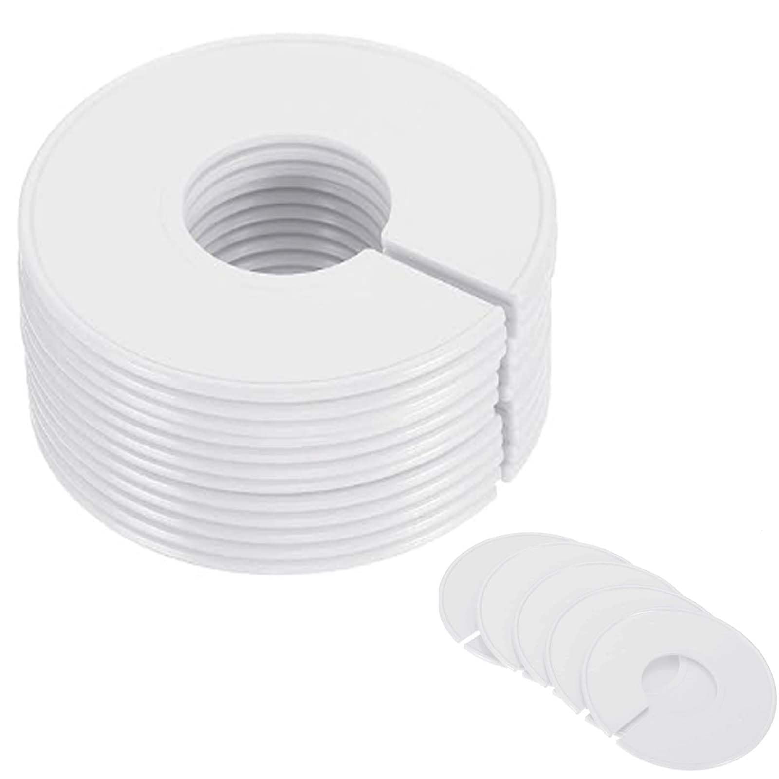 Tianchgwei White 12Pcs Strong Clothing Rack Size Dividers Thick Durable Closet Wardrobe Dividers Useful Closet Rack Dividers Hangers For Sorting Clothing Size