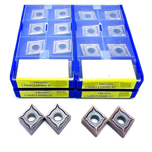 10 Piezas CNMG120404-EF YBG205 Herramientas de Torno miniatura 2