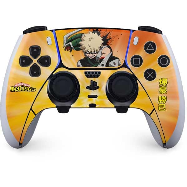 Skinit Decal Gaming Skin Compatible with PS5 DualSense Edge Pro Controller - Officially Licensed My Hero Academia Katsuki Bakugo Season 4 Design