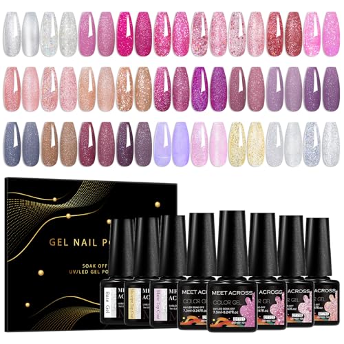 Set de esmaltes de uñas en gel 27 piezas MEET ACROSS