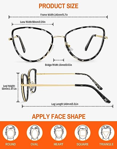 Image of Blue Light Glasses, Stylish Anti Blue Light Blocking Glasses for Computer Reading, Gaming, TV, Phones