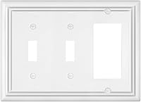 Vista 31 de Combinación de bronce envejecido 1 interruptor/1 placa de pared ciega, paquete de 1 cubiertas metálicas ciegas para interruptor de luz, 2