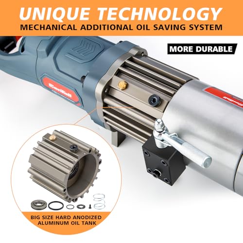 Image of 1150W Electric Hydraulic Rebar Bender 7 /8 Inch Portable Hydraulic Rebar Bending Machine #7 10-22mm Rebar within 2.5-3s Easy Bending Rebar Steel Bar HRB-22 (Orange)
