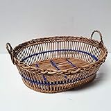  baolgi Corbeille Ovale Lavandiere Bleu Tina Baskets Rotin et scoubidou