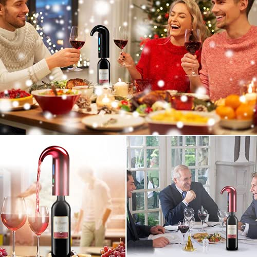 Electric Wine Aerator,Wine Dispenser,Aeration And Decanter Wine Pourer,Red White Wine Accessories,Wine Gift Set---Black #TOP5