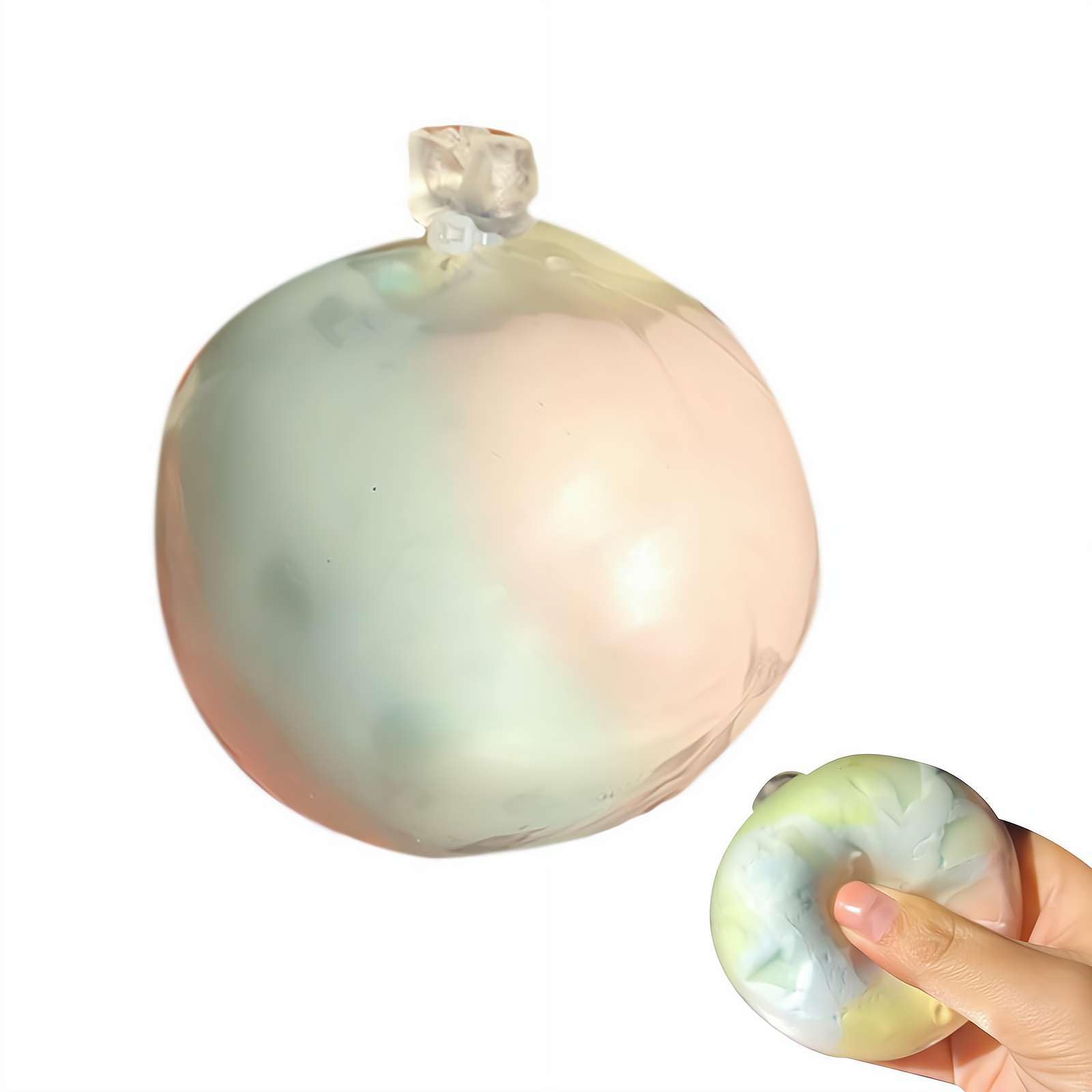 Wax Cracking Squishies,Crispy Stress Balls,Snowball Fidget Toy with Crackable Texture,Soft Gel Squeeze Toy for Adults Relief,Unique Sensory Birthday Gift