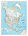 North America Classic Wall Map Map Type: Enlarged Size (46"H x 36"W)