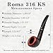 Savinelli Pipes Roma Collection 316 KS - Rome Inspired Briar Wood Pipe, Handmade in Italy, Bent Pot Shaping, 6mm