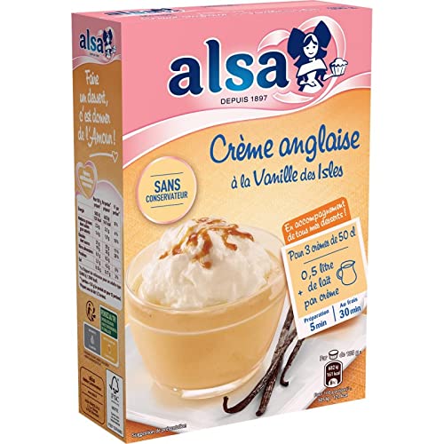 ALSA - Préparation Crème Anglaise Vanille Des Isles 300G - le Lot De 3