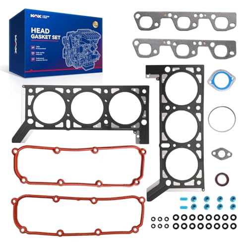 Image of KAX Engine Cylinder Head Gasket Set Compatible with Jeep Wrangler 2007-2011, Head Gasket Kit, OE# HS26326PT, HS54740, 021005601, RFPHS26326PT, 68003427AC, HS13578