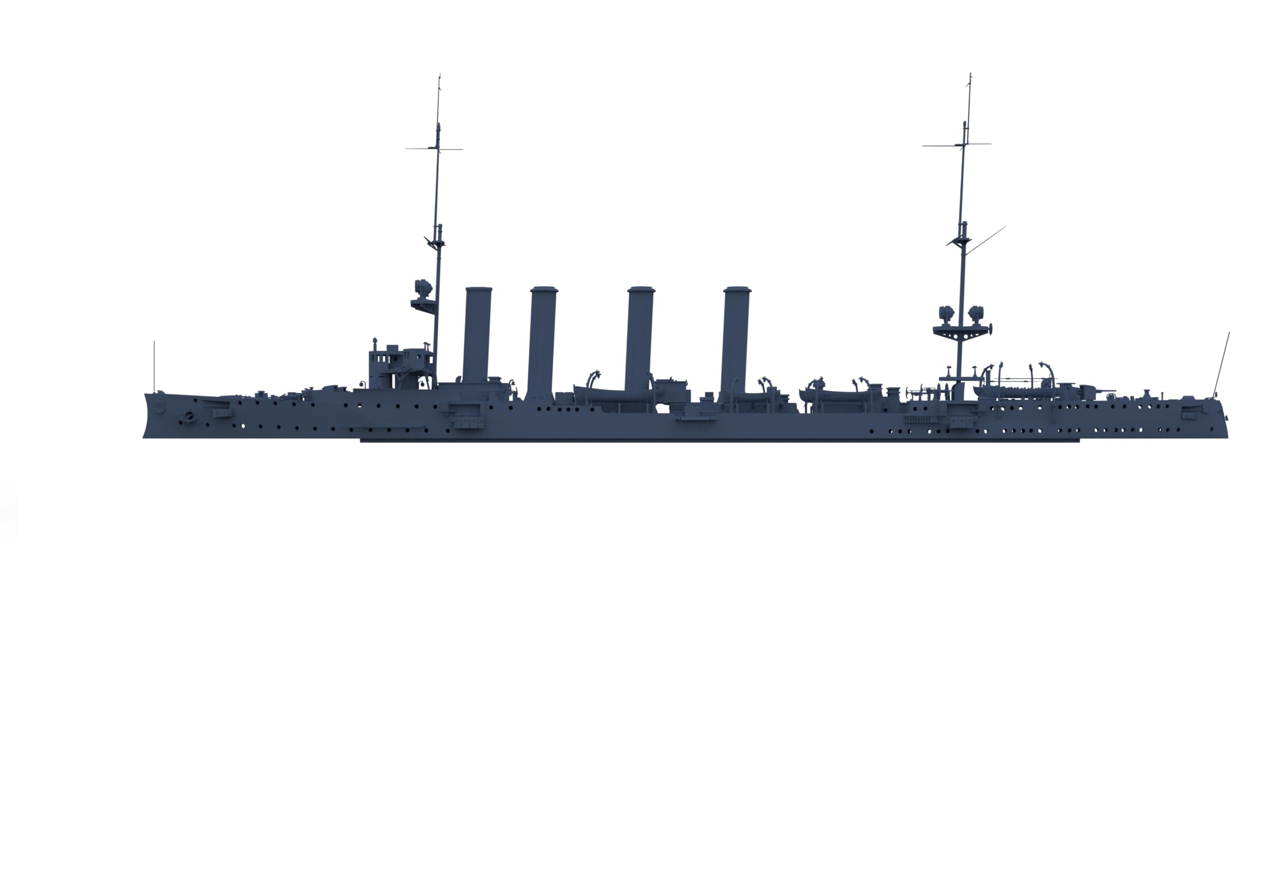 MRY-SFW SSC200531-A 1/200 zestaw do budowy modelu wojskowego SMS Drezno Lekki krążownik segmentowy kadłub