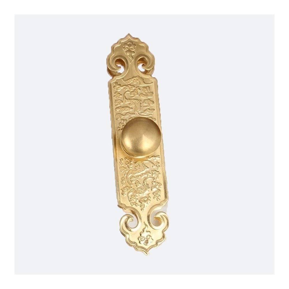 Poignée de porte double face en cuivre antique pour entrée en bois