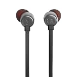 JBL Tune 310 C, Przewodowe Słuchawki Douszne, Czarne | Hi-Res z Mikrofonem, Płaskim Nieplączącym się Kablem, 3-Przycisko