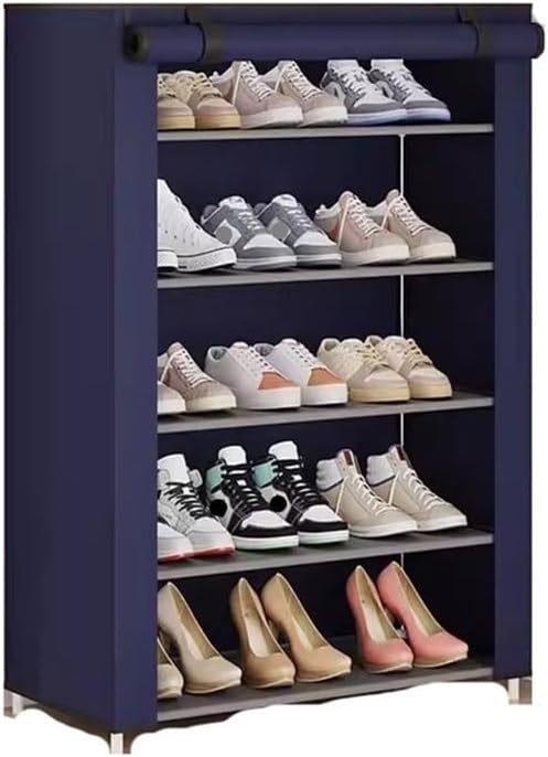 Shoe Cabinet Dormitory Multilayer Large Capacity Simple Shoe Rack Doorway Household Dustproof Rental Housing(Brown)