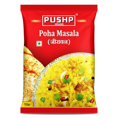 Image of Pushp Brand Jeeravan or Indori Poha Masala Pouch (100g) (Pack of 1)