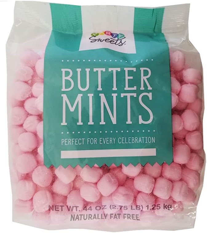 Party Sweets Pink Buttermints, 2.75 Pound, Appx. 350