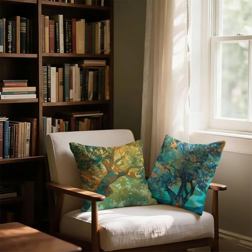 Housse de coussin extérieur imperméable vert 45x45cm pour sublimer votre terrasse - 4