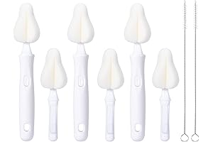 8-Piece Nipple Bottle Brush Set: Essential Cleaning Kit for Baby Bottles