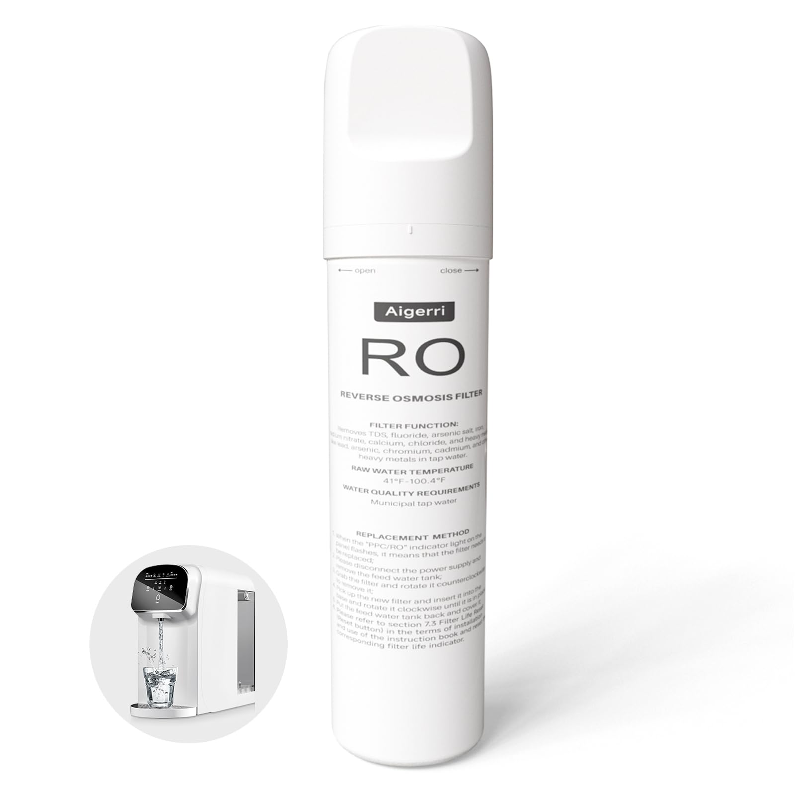 Aigerri RO Filter Replacement Cartridge, Quick Changes & No Installation Required, 180-210 Days Replacement Cartridge
