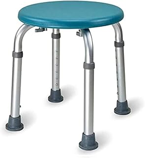 GOODBZ Shower Seats,Shower Stool Household Bathroom Stool Anti-Skid Bath Stool Shower Chair Plastic Bench Piano Stool Round 6 File Adjustment Height Bath Chair Apply to Elderly,Senior,Han
