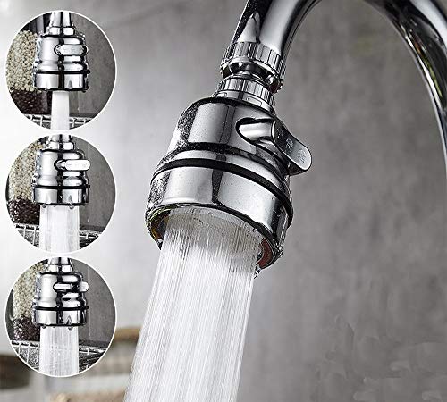 Kitchen Sink Aerator, 360-Degree Swivel Faucet Aerator, Water Saving Faucet With Gasket Faucet Replacement Part For Kitchen,Bathroom - 3 Spray Modes Adjustment #TOP2