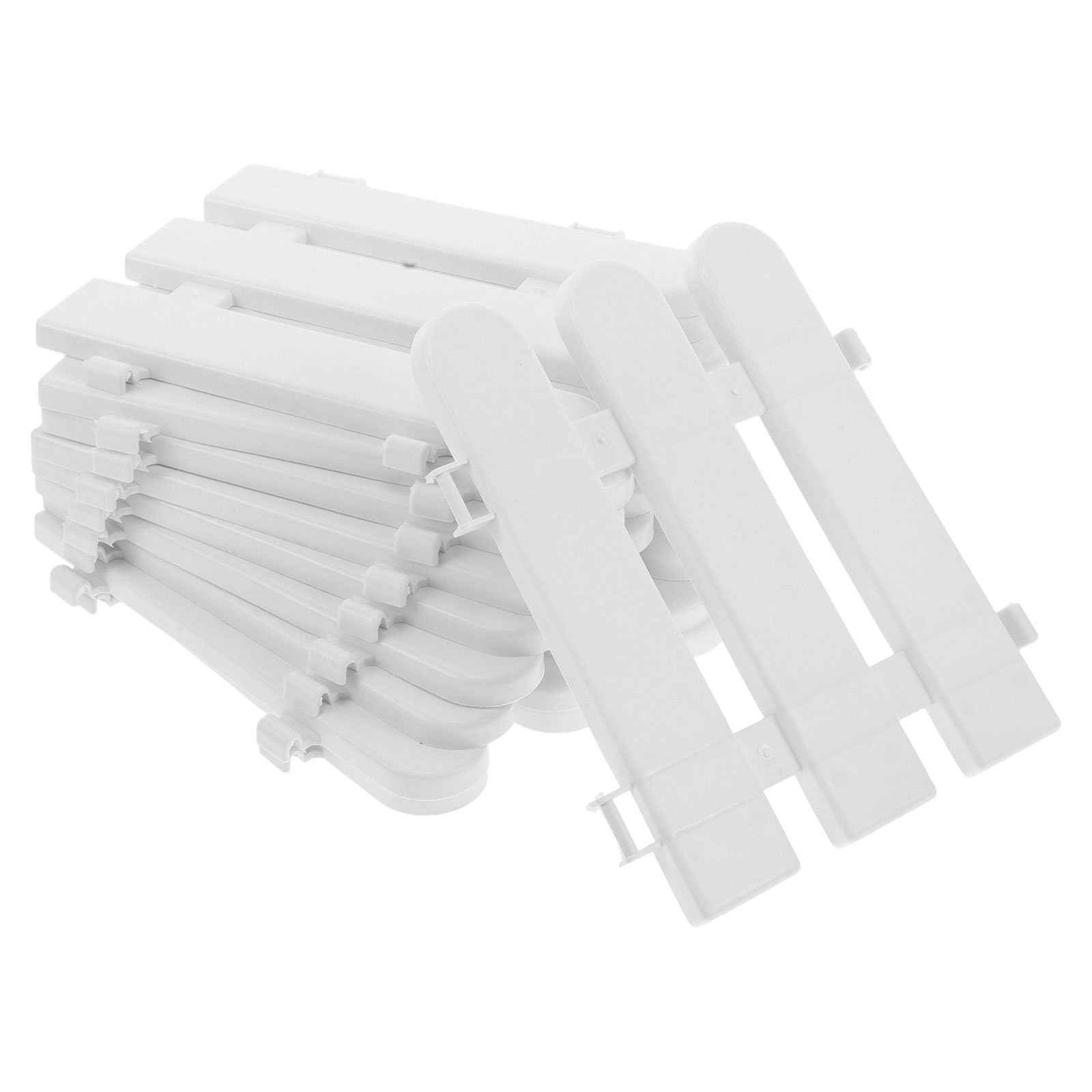 HEMOTON 10pcs White Plastic Garden Fence Set 17Cm X 20Cm Decorative Picket Fence Panels with Rounded Tops Reinforced Design for Outdoor Flowerbeds Christmas Tree and Path Bordering