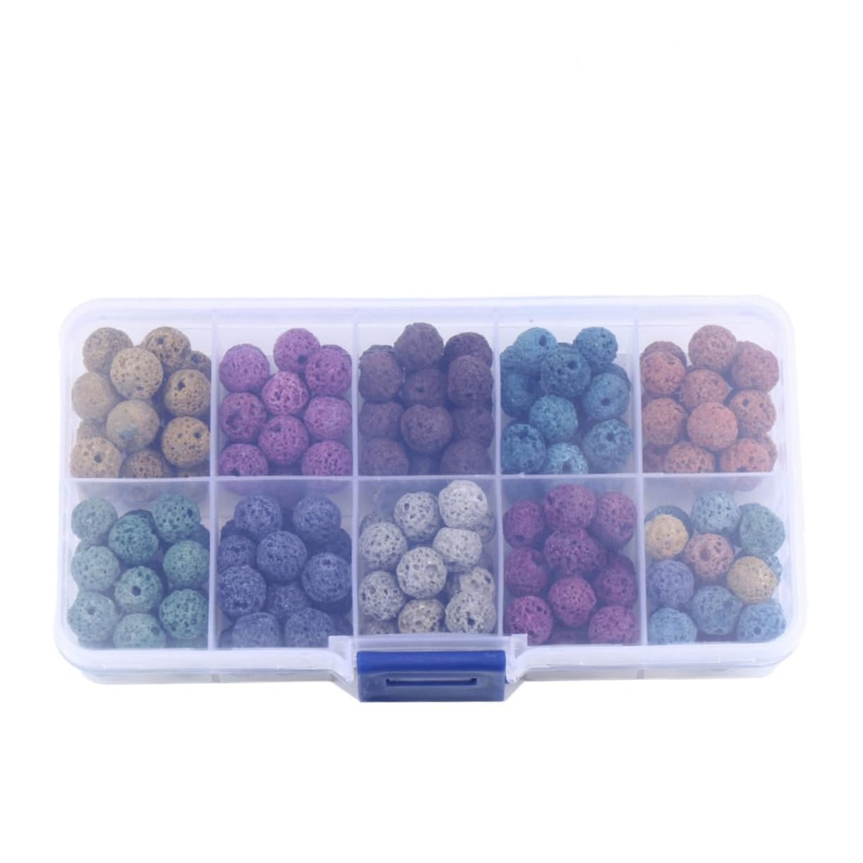 NUOBESTY 540pezzi Perline Colorate Rotonde Pietra Artificiale Bigiotteria e Decorazioni Eleganti