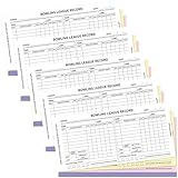 Dunzoom 5 Pack Bowling Team Score Books 9 x 4 Inch Bowling League Record Carbonless 3 Part Recap Sheets or Bowler Score Keeper 750 Pages