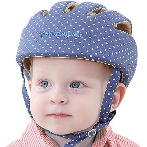 Huifen Adjustable Baby Head Protector, Baby Helmets for Crawling Walking Lightweight Safety Baby Helmet Jumping Running Breathable Hat Infant Essentials Toddler Helmets 6-24 Months (Elegant Blue) Cover