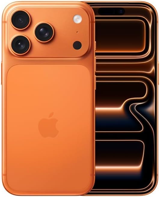 Apple iPhone 17 Pro, US Version, 256GB, eSIM, Cosmic Orange- Unlocked (Renewed)