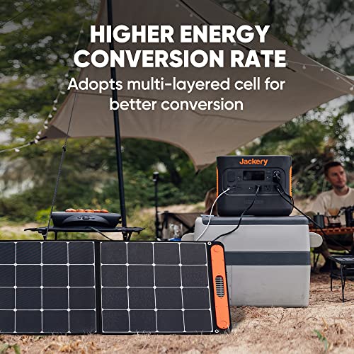 Jackery SolarSaga 100W Portable Solar Panel for Explorer 240/300/500/1000/1500 Power Station, Foldable US Solar Cell Solar Charger with USB Outputs for Phones (Can't Charge Explorer 440/ PowerPro) - Image 4