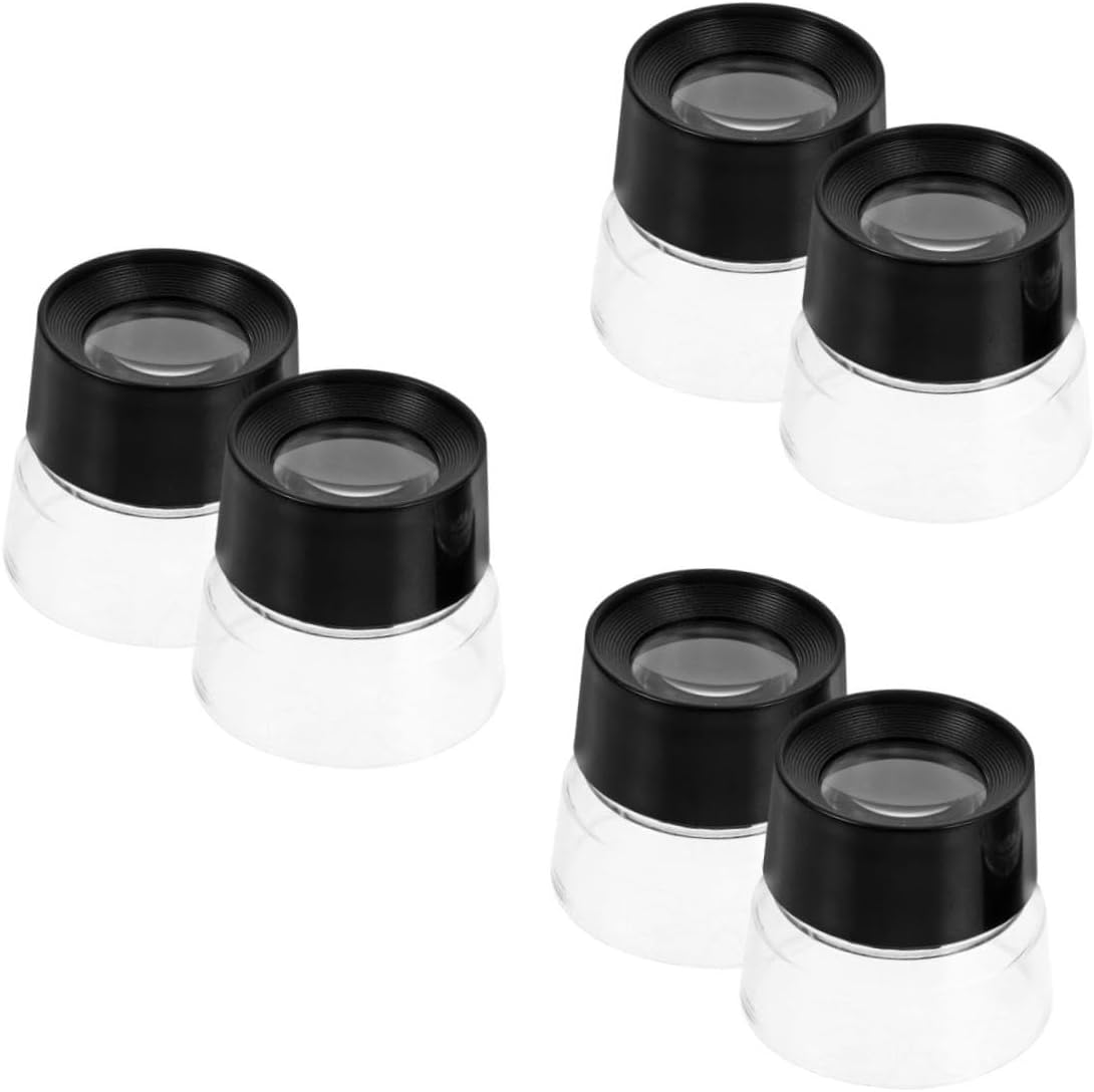6pcs Cylindrical Jewelry Loupe for Watch Repair and Antique Identification Portable Glass for Reading and Collecting