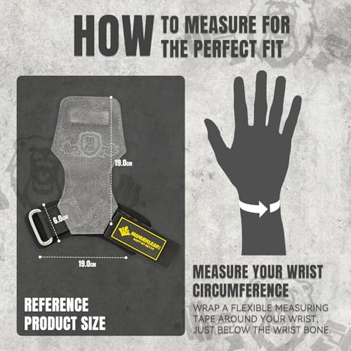 MANUEKLEAR Gym Straps, Double Leather Lifting Straps for Men Deadlift with Cushion Wrist Loop, Gym Lifting Wrist Wraps for Weightlifting