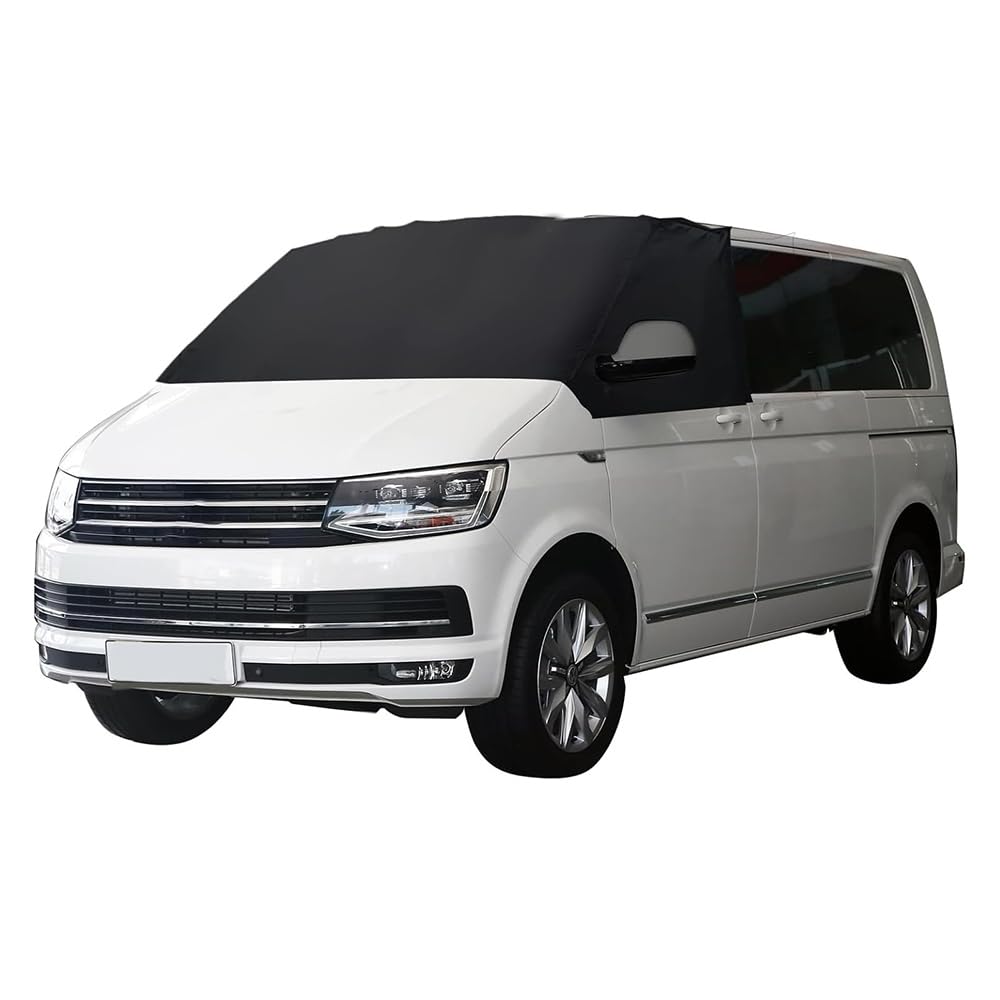 Oscurante Termico per Camper e Furgone Camperizzato per Toyota Proace City Verso (2019-2025 2026), Copertura Parabrezza e Vetri Laterali, Tutte Le Stagioni, Protezione Gelo, Neve e UV,Black