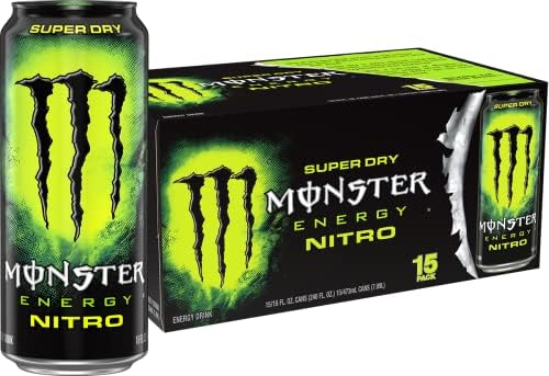 Monster Energy Nitro Super Dry, Maximum Strength, Energy Drink, 16 ounce