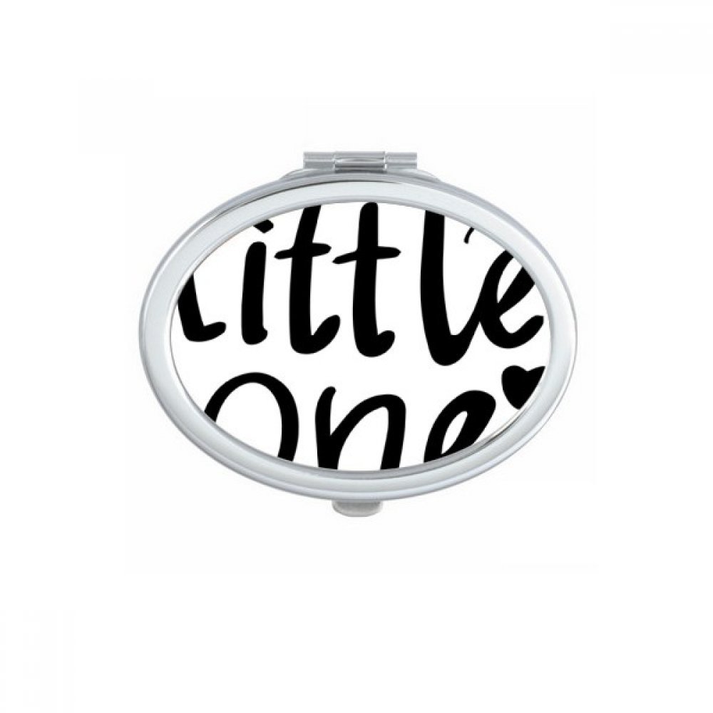 Miroir de poche portable portable et ovale avec citation inspirante pour maquillage quotidien