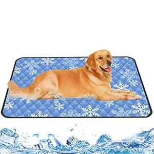 Yuede Cooling Mat for Dogs, Cooling Mat for Cats, Dog Cooling Mat, Self-Cooling, Washable Cooling Blanket for Dogs, Cooling Mat, Summer, Non-Slip Cat Cooling Mat, Bed Cooling Pad, Dog, 92 x 55 cm