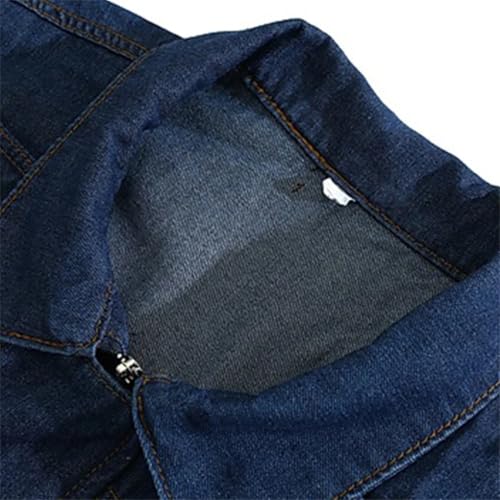 Men's Vintage Pocket Shawl Design Denim Jacket2