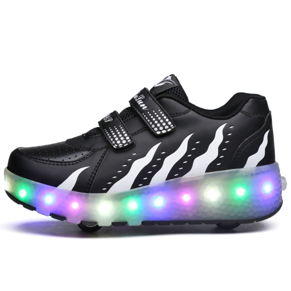 HUSKSWARE Scarpe Ragazza da Ragazzo con Ruote, 2 in 1 per Bambini, con rotelle, per Skateboard, Sneakers