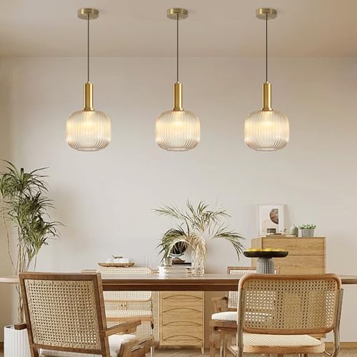 Kco L1162-A Lighting Amber Glass Globe Pendant Light Mid Century Modern Kitchen Island Pendant Lighting Gold Single Pendant Light Fixture Vintage Brass Hanging Ceiling Light thumb #5