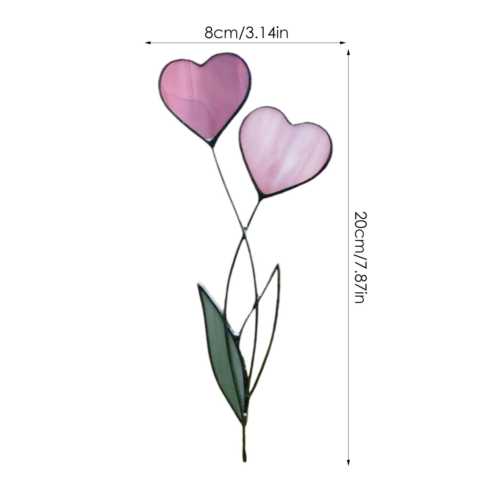 in metallo a forma di cuore - Decorazione colorata da giardino