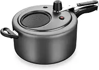 MTA - Panela de Pressão com Visor de Vidro e Fechamento Interno em Alumínio com Antiaderente, Capacidade de 6L, nº 25, Cor Grafite, Linha Visor.